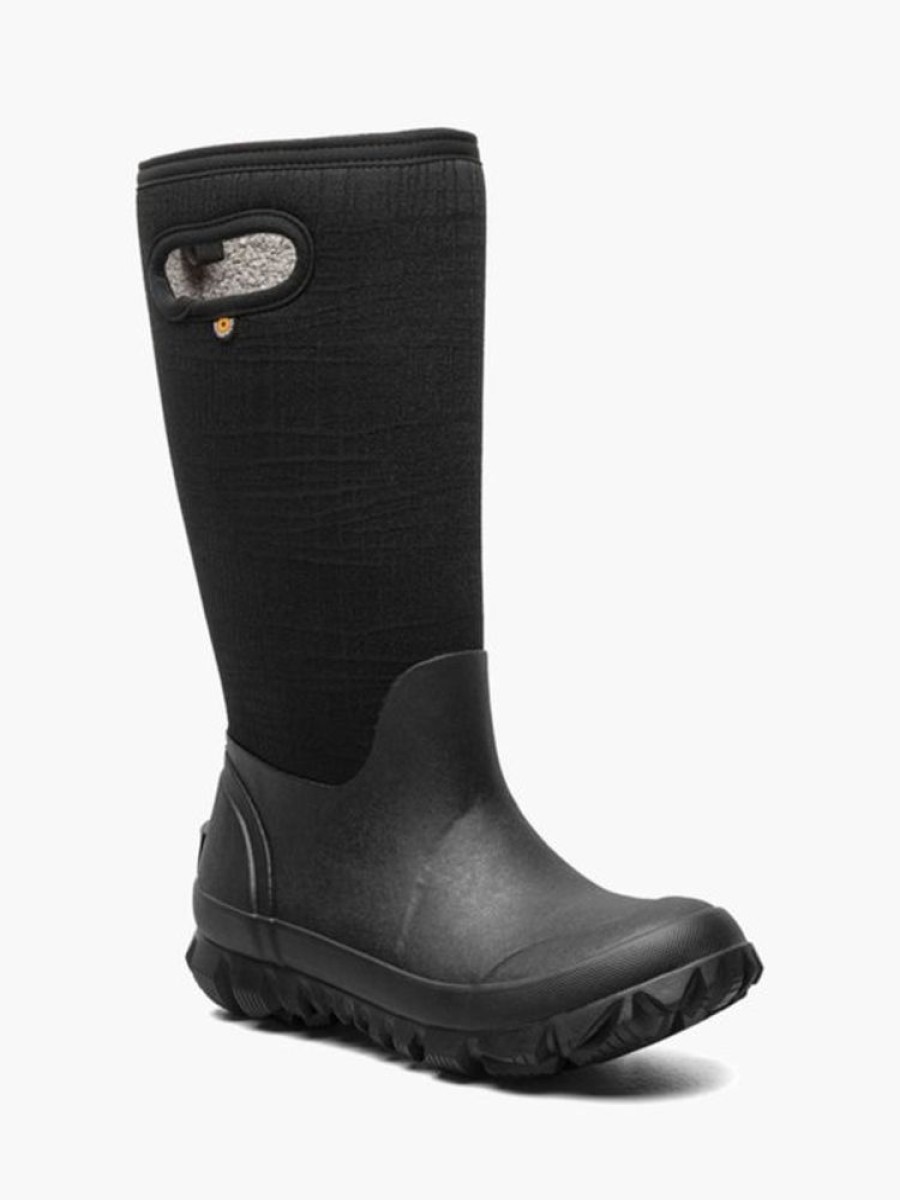 Women BOGS Casual Footwear | Bogs- Women'S Whiteout Cracks Winter Boot Black