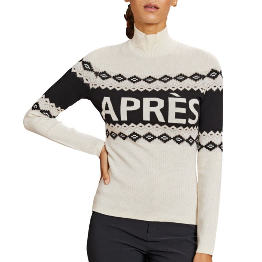 Women ALPNROCK Tops | Alp N Rock- Aurora Mock Neck Sweater Ivory