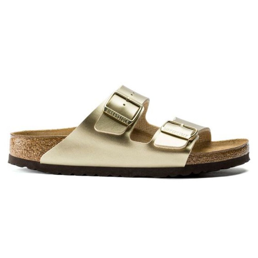 Women BIRKENSTOCK Casual Footwear | Birkenstock- Women'S Arizona Birko-Flor Sandal Gold