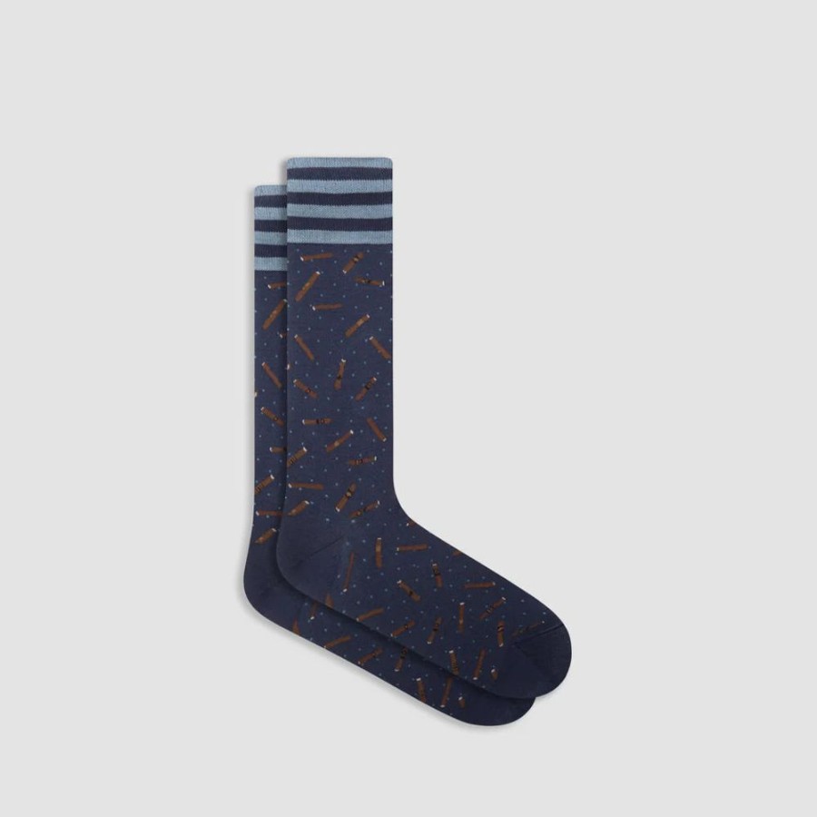 Men BUGATCHI Underwear & Socks | Bugatchi- Men'S Mid Calf Cigar Socks