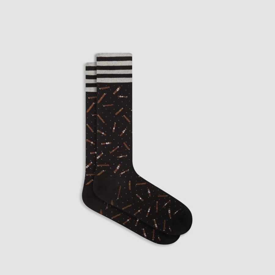 Men BUGATCHI Underwear & Socks | Bugatchi- Men'S Mid Calf Cigar Socks