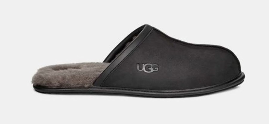 Men UGGS Slippers | Ugg- Men'S Scuff Leather Slipper