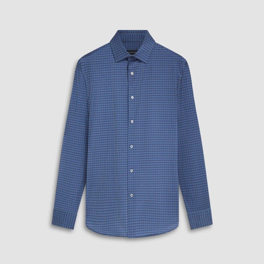 Men BUGATCHI Tops | Bugatchi- Men'S James Shirt Navy