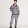 Men HATLEY Bottoms | Hatley- Men'S Marled Bear Joggers Grey