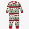 Kid HATLEY Sleepwear | Hatley- Baby Elk Fair Isle Onesie Stripes