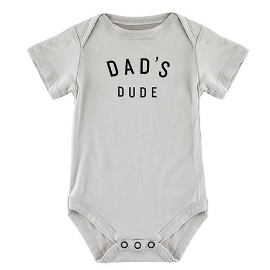 Kid STEPHAN BABY Tops | Stephan Baby- Dads Dude Snapshirt Grey