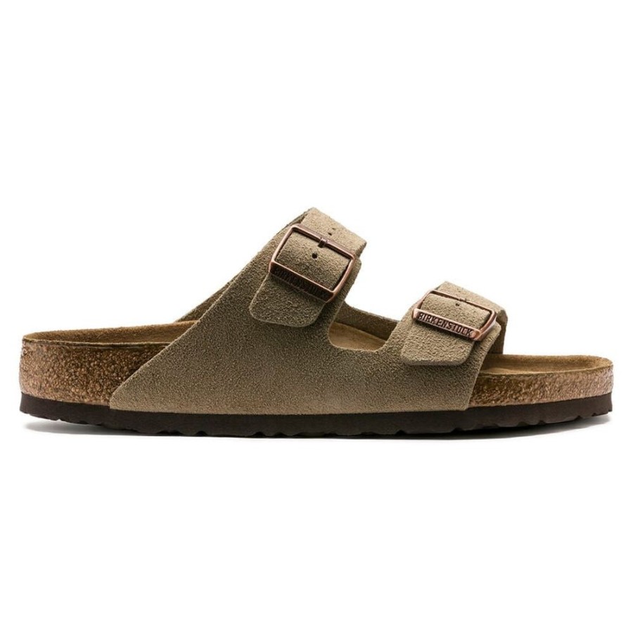 Women BIRKENSTOCK Sandals | Birkenstock- Women'S Arizona Suede Leather Sandal Taupe