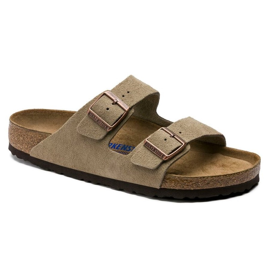 Women BIRKENSTOCK Sandals | Birkenstock- Women'S Arizona Suede Leather Sandal Taupe