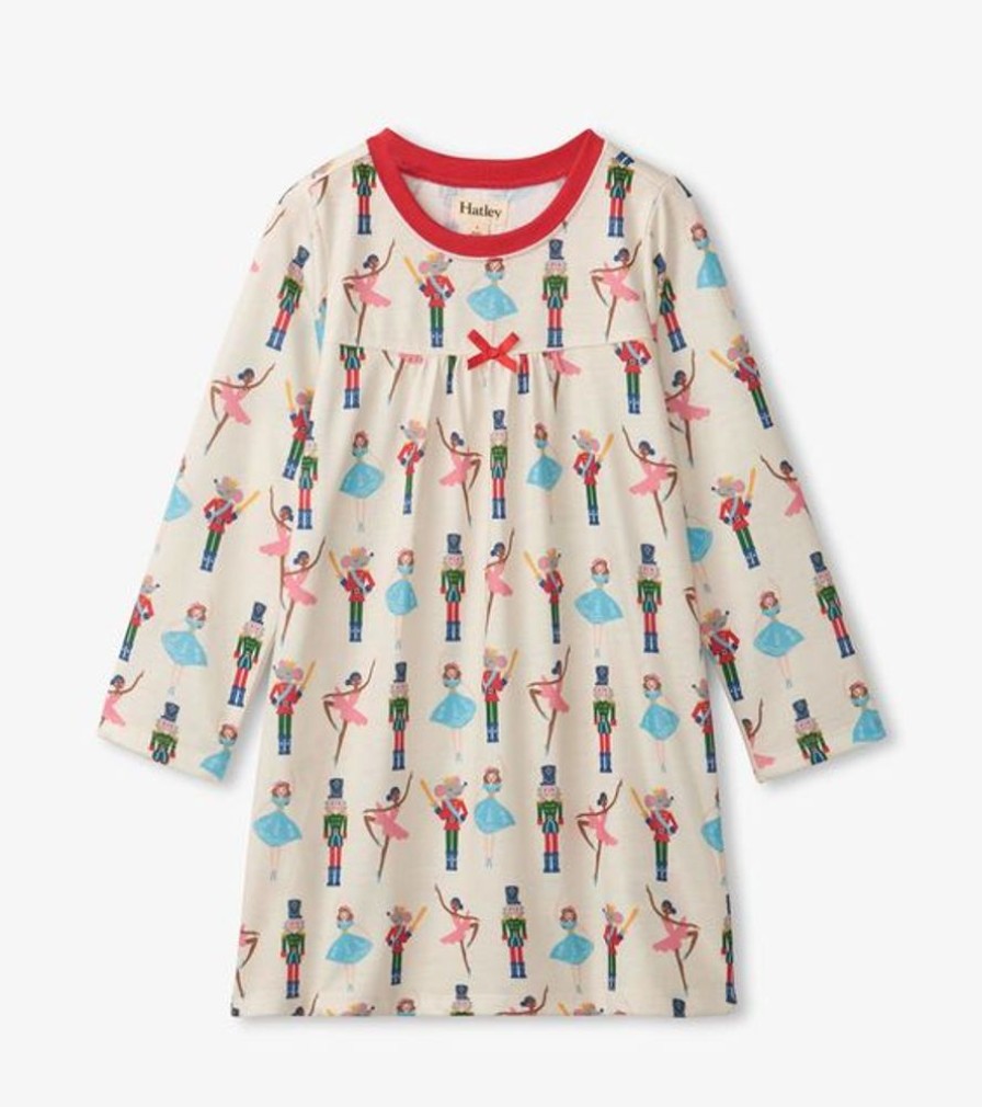 Kid HATLEY Sleepwear | Hatley- Kids Nutcracker Long Sleeve Nightgown Nutcraker