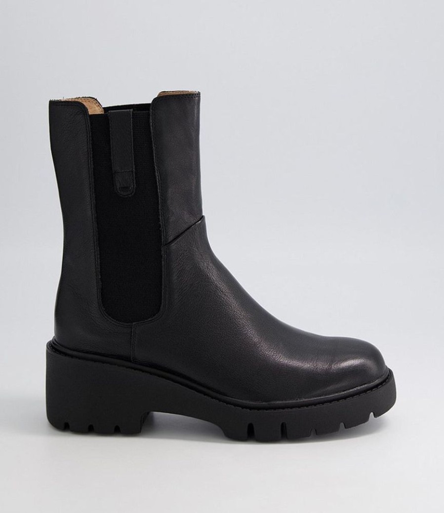 Women DJANGO & JULIET Casual Footwear | Django & Juliette-Women'S Unita Chelsea Boot Black Leather