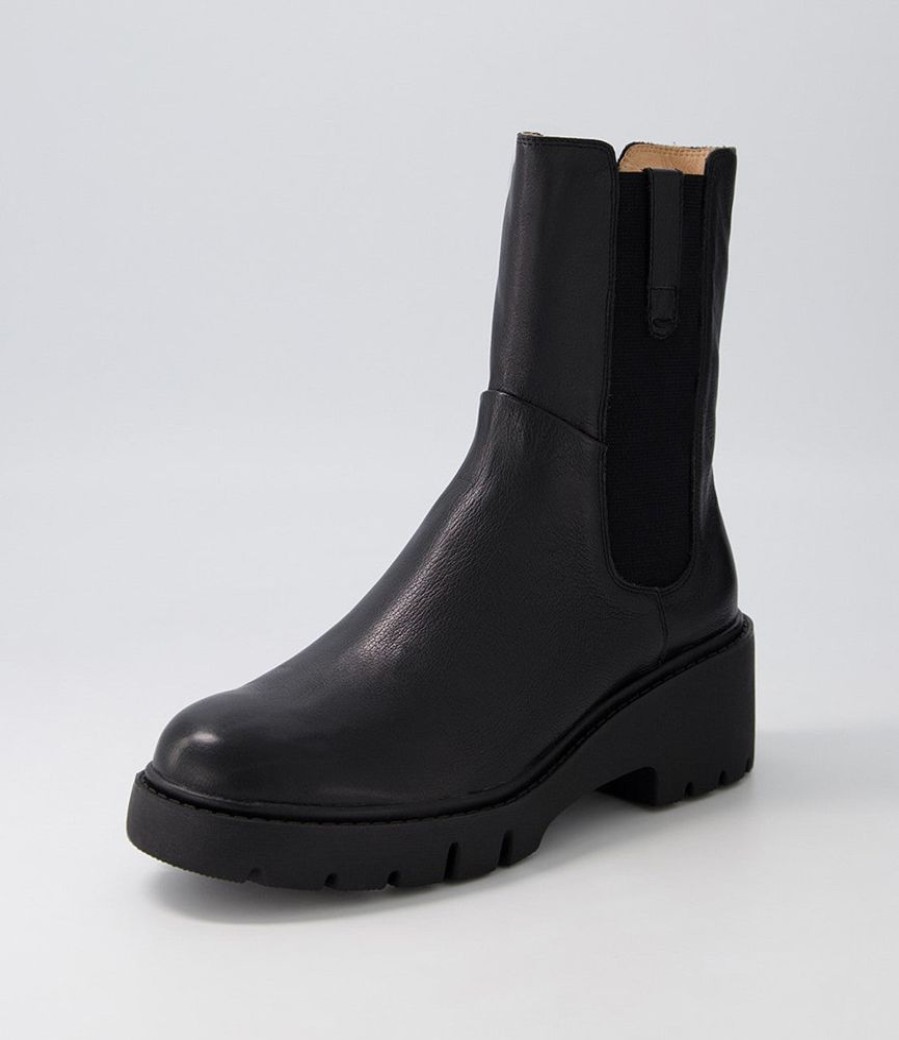 Women DJANGO & JULIET Casual Footwear | Django & Juliette-Women'S Unita Chelsea Boot Black Leather