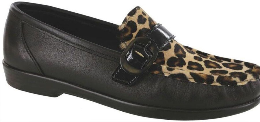 Women SAS Casual Footwear | Sas- Womens Lara Loafer Black Leopard