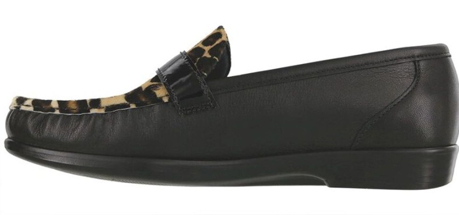 Women SAS Casual Footwear | Sas- Womens Lara Loafer Black Leopard