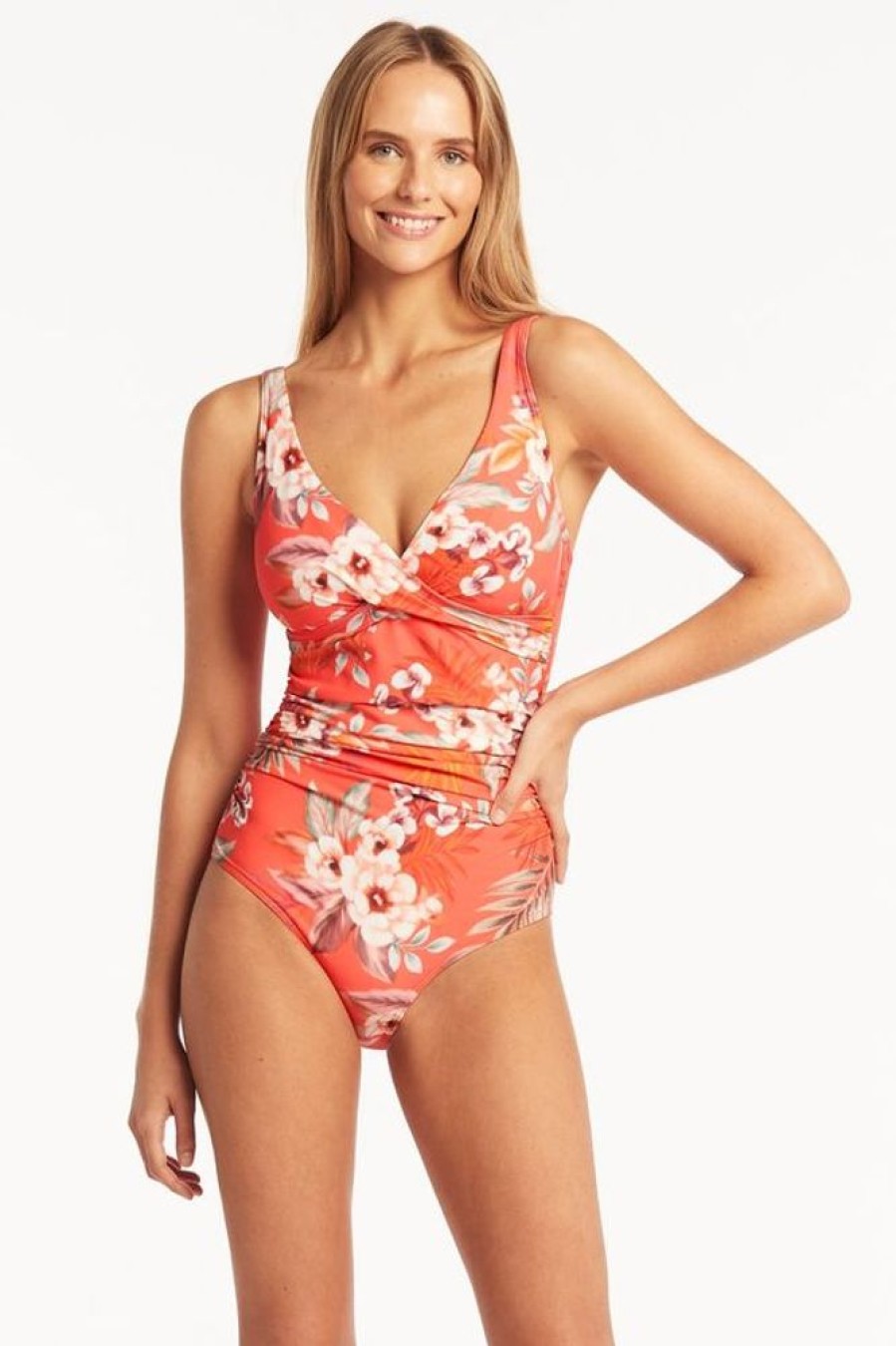 Women SEA LEVEL One Piece | Sea Level- Ladies Escape Cross Front One Piece