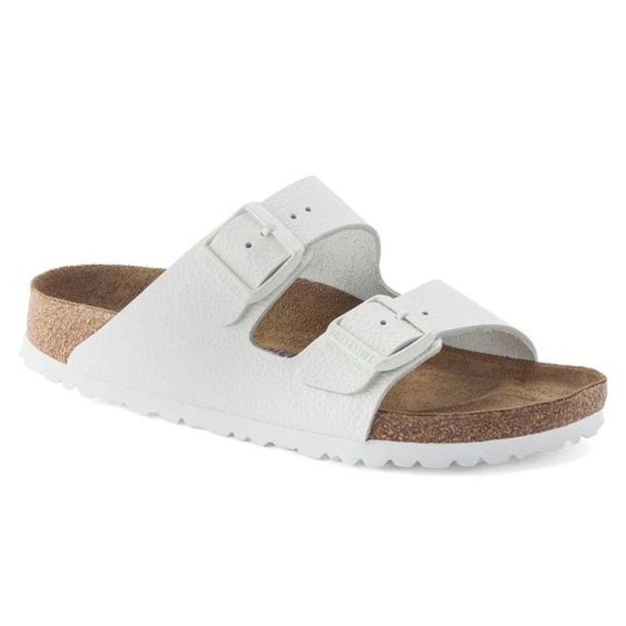 Women BIRKENSTOCK Sandals | Birkenstock- Women'S Arizona Soft Footbed Leather Sandal White