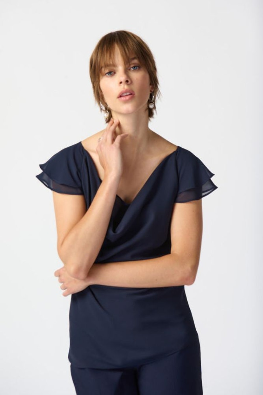 Women JOSEPH RIBKOFF Tops | Joseph Ribkoff- Tiered Chiffon Top