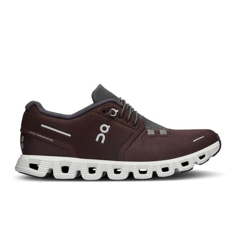 Women ON-RUNNING Casual Footwear | On-Running- Women'S Cloud 5 Athletic Shoe Mulberry-Eclipse