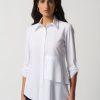 Women JOSEPH RIBKOFF Tops | Joseph Ribkoff- Women'S Ruffled Blouse White