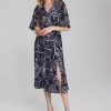 Women JOSEPH RIBKOFF Dresses | Joseph Ribkoff- Abstract Floral Dress Midnight-Vanilla