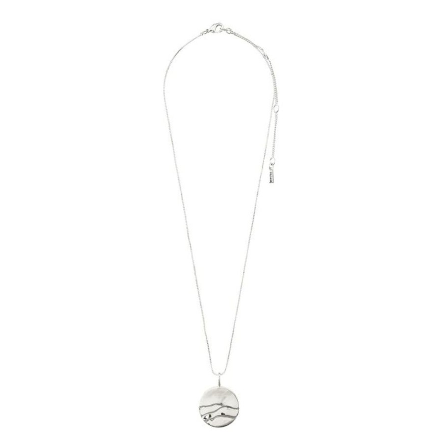 Women PILGRIM Jewelry | Pilgrim- Heat Silver Coin Necklace