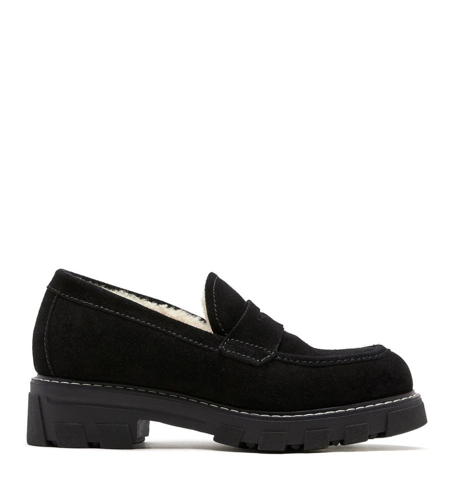 Women LA CANADIENNE Casual Footwear | La Canadienne- Women'S Darcy Loafer Black Suede