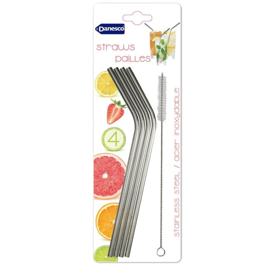 Cottage Kitchen DANESCO Gadgets | Danesco-Reusable Stainless Steel Straws