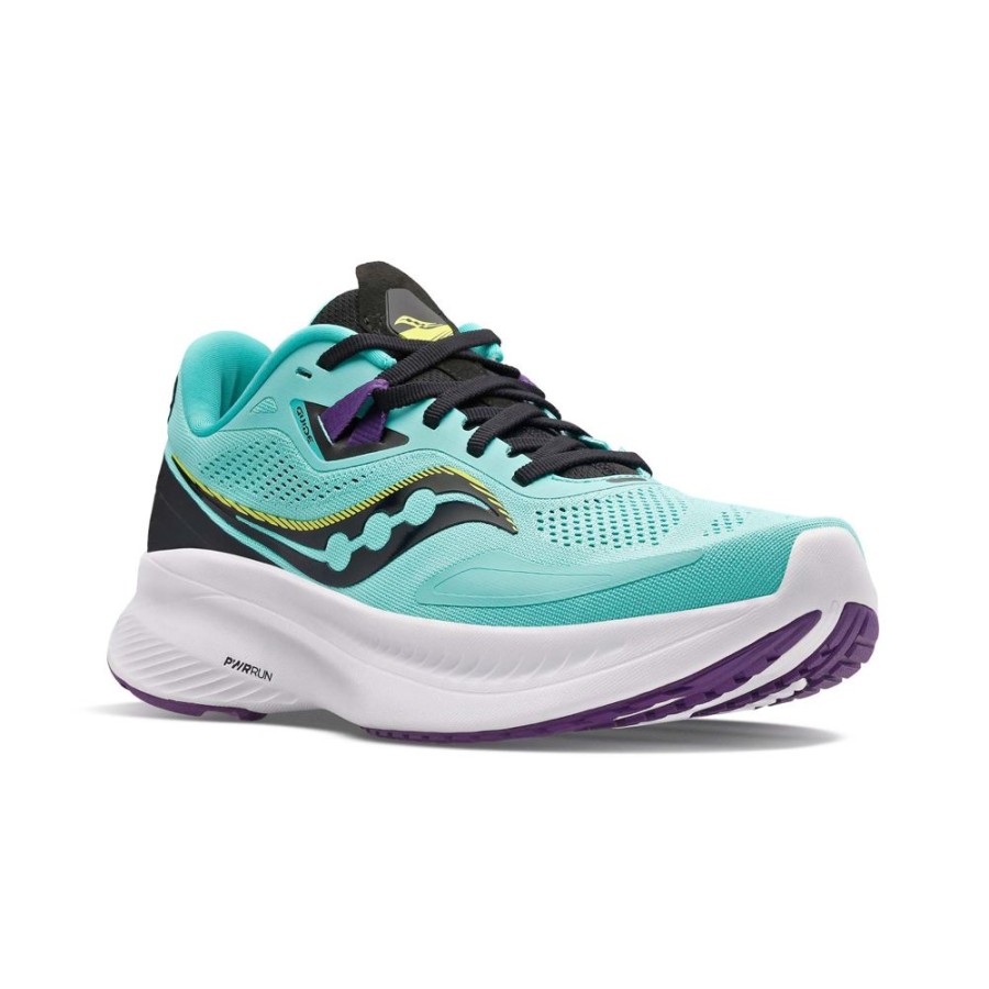 Women SAUCONY CANADA Sneakers | Saucony- Women'S Guide 15 Athletic Shoe Cool Mint-Acid