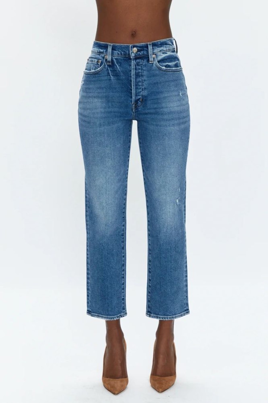 Women PISTOLA Bottoms | Pistola- Charlie High Rise Classic Straight Jean Westminster Vintage