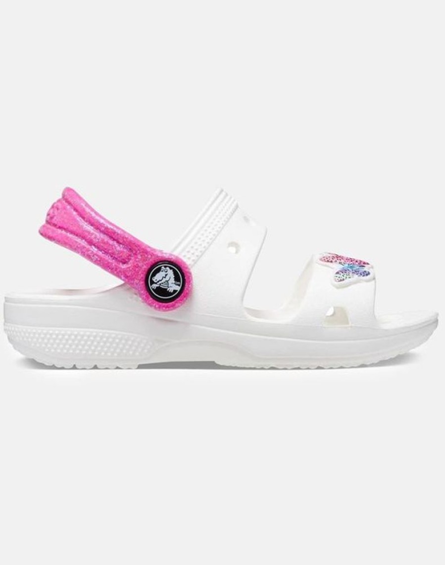 Kid CROCS Sandals | Crocs- Little Kids Classic Embellished Sandal White