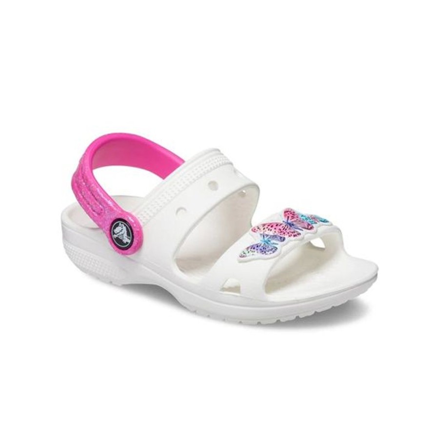 Kid CROCS Sandals | Crocs- Little Kids Classic Embellished Sandal White