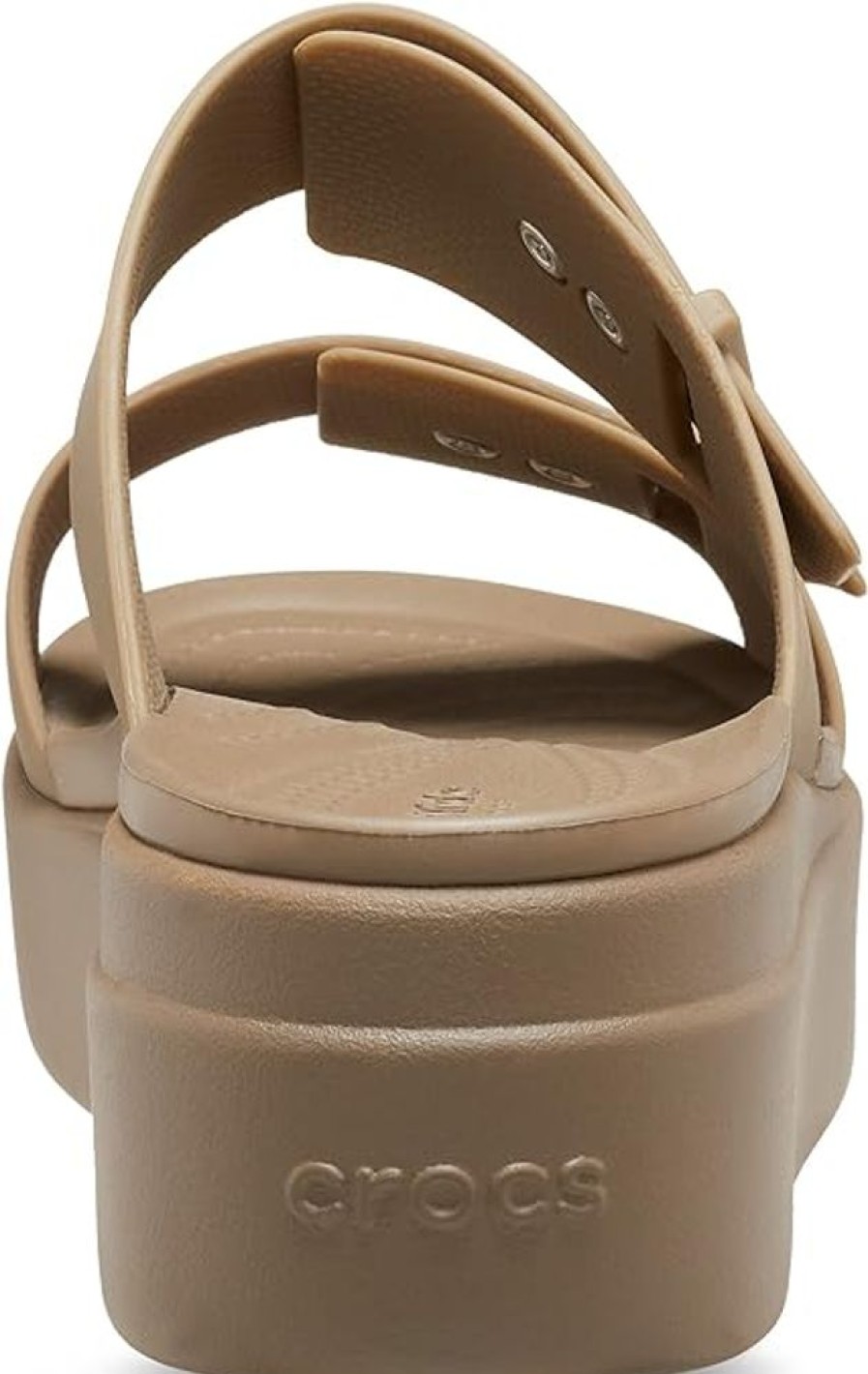 Women CROCS Casual Footwear | Crocs- Women'S Brooklyn Buckle Platform Sandal Khaki