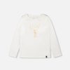 Kid DEUXPARDEUX Tops | Deux Par Deux- Big Kids Long Sleeve Frill Top Off White