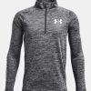 Kid UNDER ARMOUR Tops | Under Armour- Boys' Ua Tech™ Big Logo ½ Zip Grey