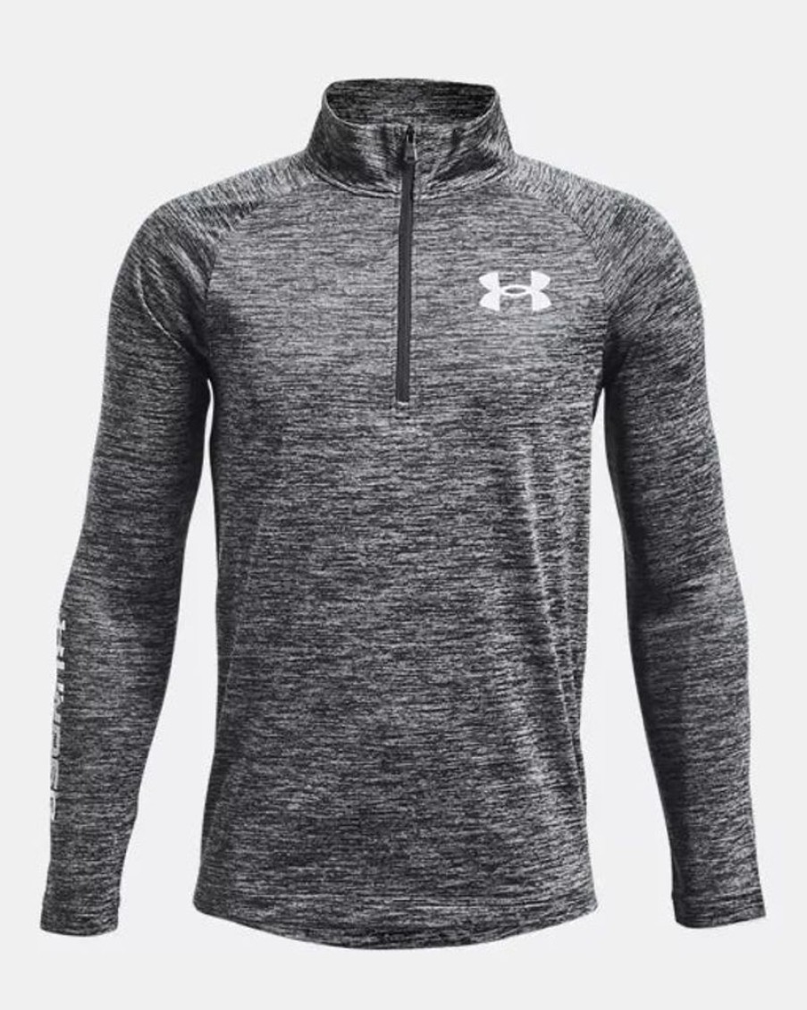 Kid UNDER ARMOUR Tops | Under Armour- Boys' Ua Tech™ Big Logo ½ Zip Grey