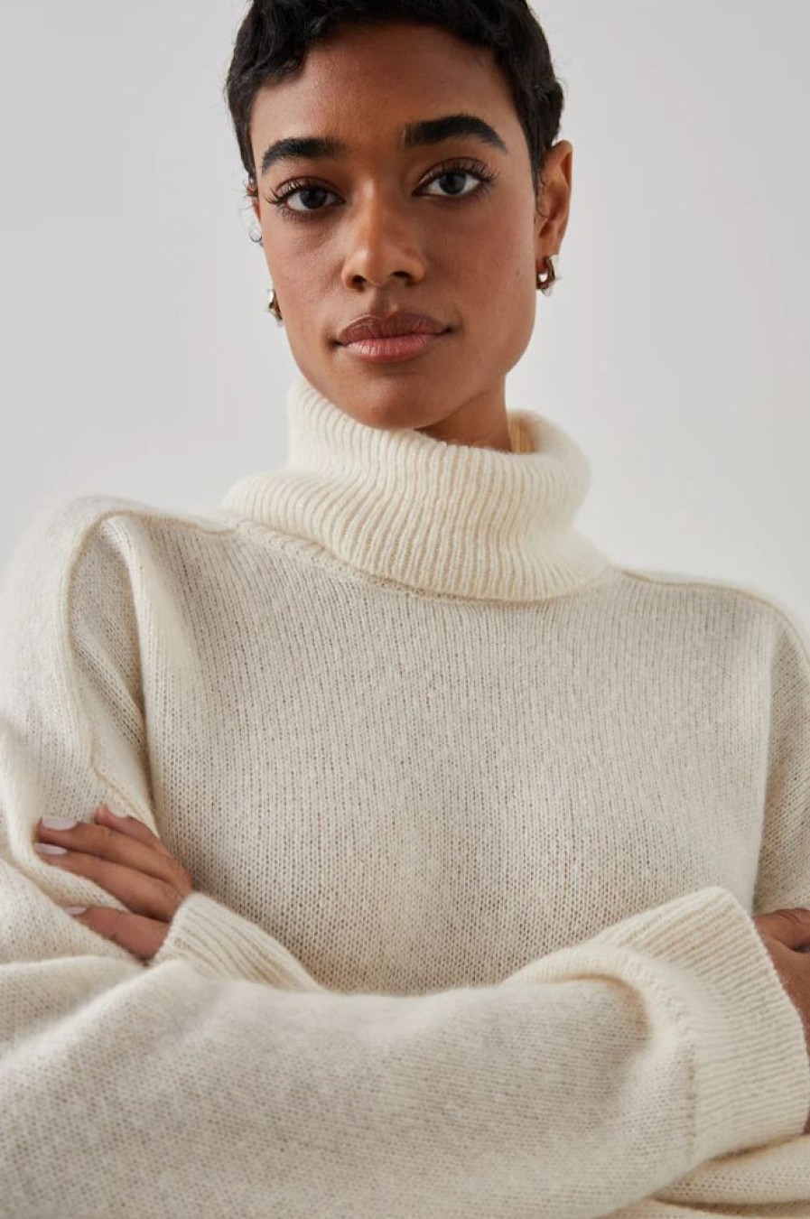 Women RAILS Tops | Rails- Estelle Sweater Ivory