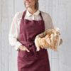 Cottage Kitchen DANICA Bakeware | Danica- Wine Heirloom Stonewash Apron