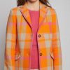 Women VILAGALLO Coats & Jackets | Vilagallo- Oxford Coat Pink-Orange Check