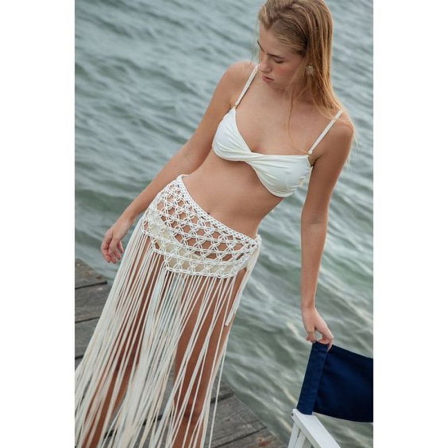 Women MAR DE LUA Cover-Ups | Mar De Lua- Women'S Lua 698 Cover Up Skirt Ivory