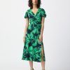 Women JOSEPH RIBKOFF Dresses | Joseph Ribkoff- Floral Midi Dress Midnight-Green