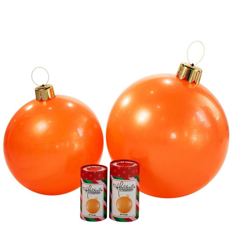 Cottage Kitchen HOLIBALL Ornaments | Holiball- 18" Orange Inflatable Ball