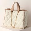 Women SHIRALEAH Handbags | Shiraleah- Davos Tote Ivory