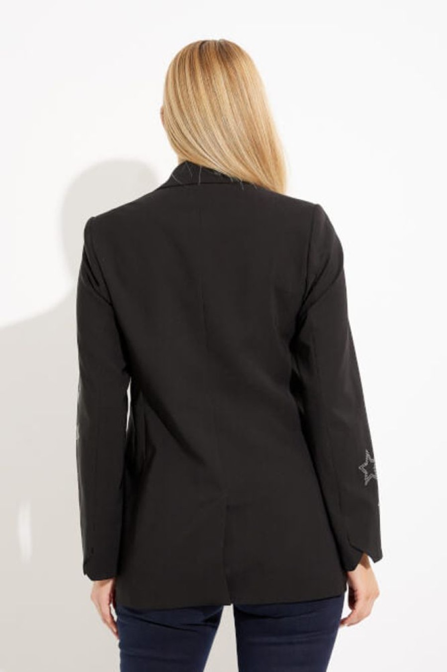 Women JOSEPH RIBKOFF Tops | Joseph Ribkoff- Women'S Star Detail Blazer Black