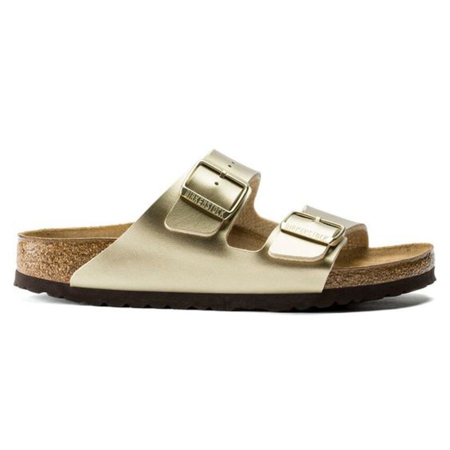 Women BIRKENSTOCK Sandals | Birkenstock- Women'S Arizona Birko-Flor Sandal Gold