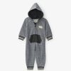 Kid HATLEY Sleepwear | Hatley- Kids Marled Heritage Romper Grey