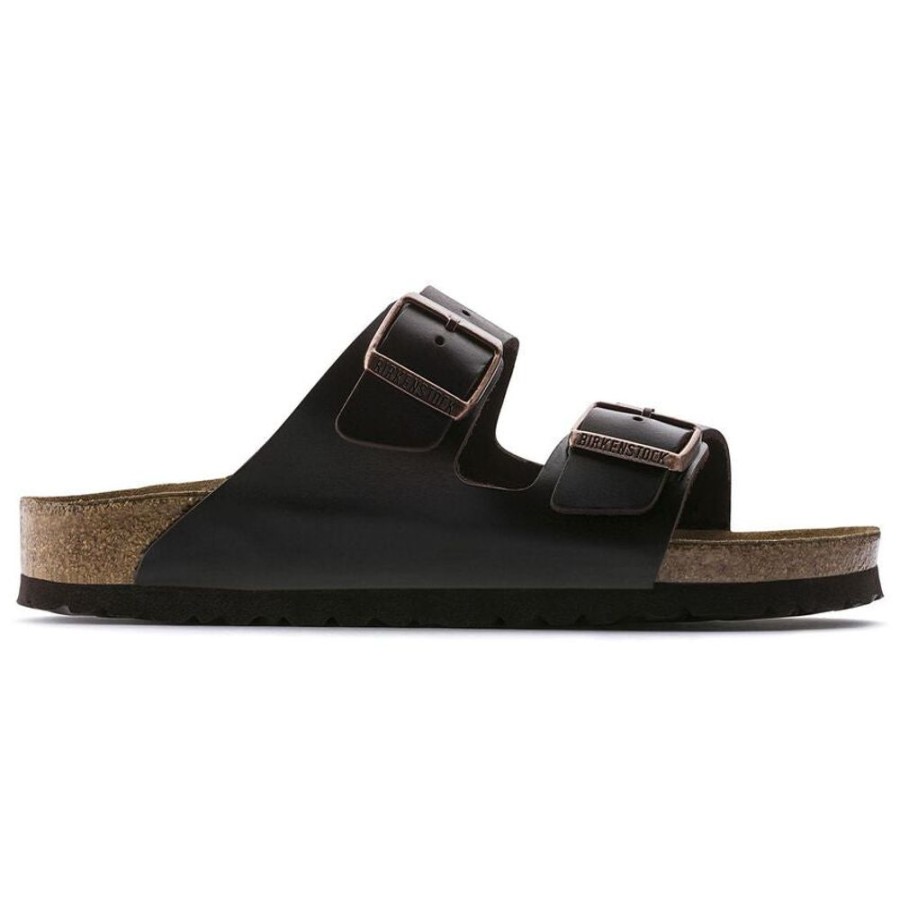 Men BIRKENSTOCK Sandals | Birkenstock- Arizona Soft Footbed Smooth Leather Sandal Brown Amalfi