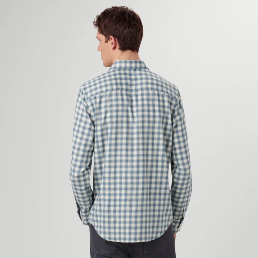 Men BUGATCHI Tops | Bugatchi- Men'S Julian Plaid Shirt Willow