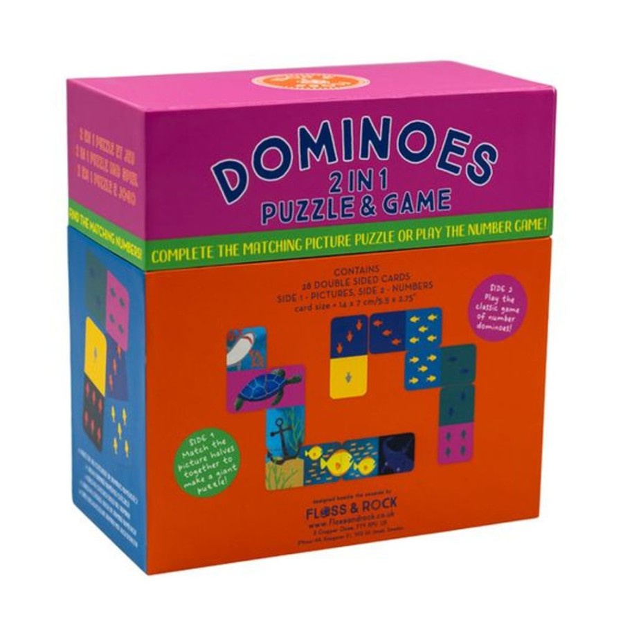 Kid FLOSS & ROCK Toys | Floss & Rock- Deep Sea Reversible Dominoes