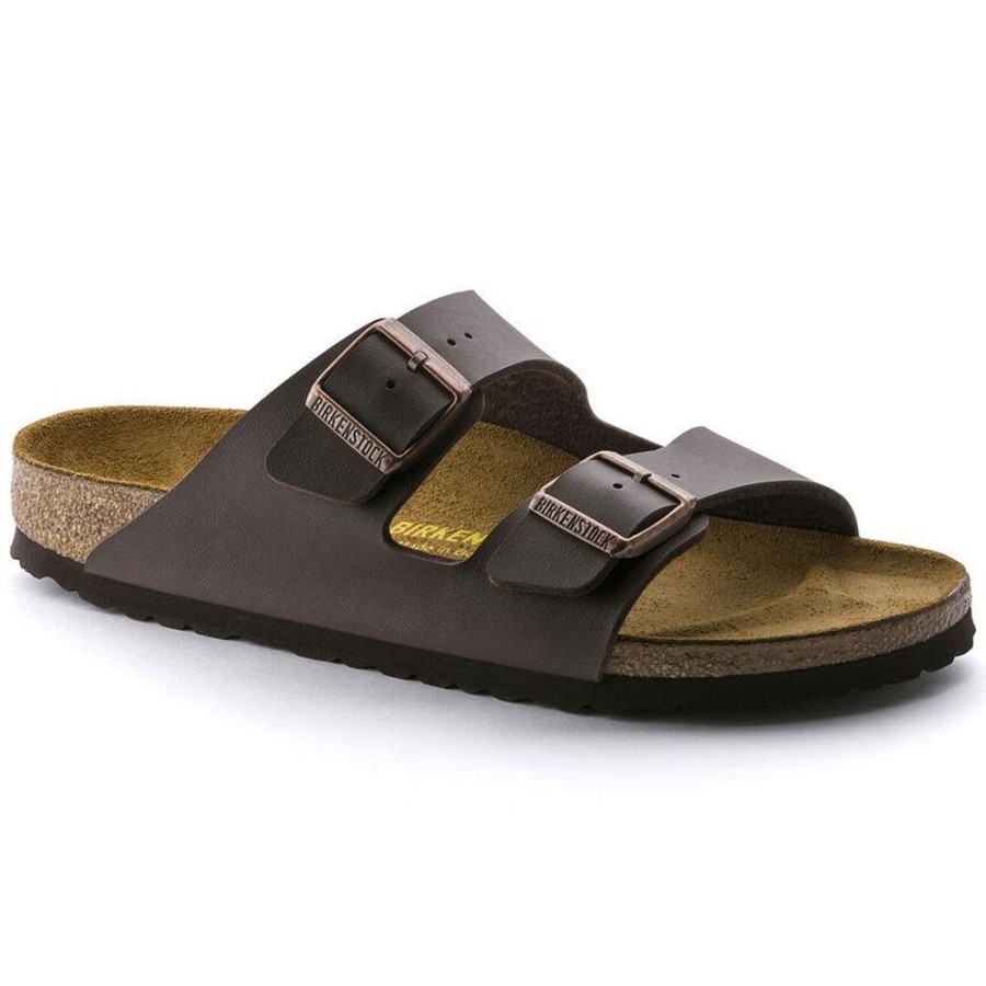 Men BIRKENSTOCK Sandals | Birkenstock- Arizona Birko-Flor Sandal Dark Brown