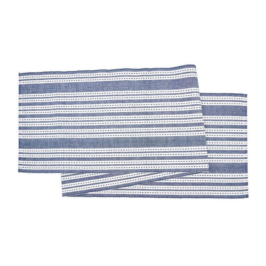 Cottage Kitchen C&F ENTERPRISES Decor | Carol & Frank- Warner Navy Table Runner