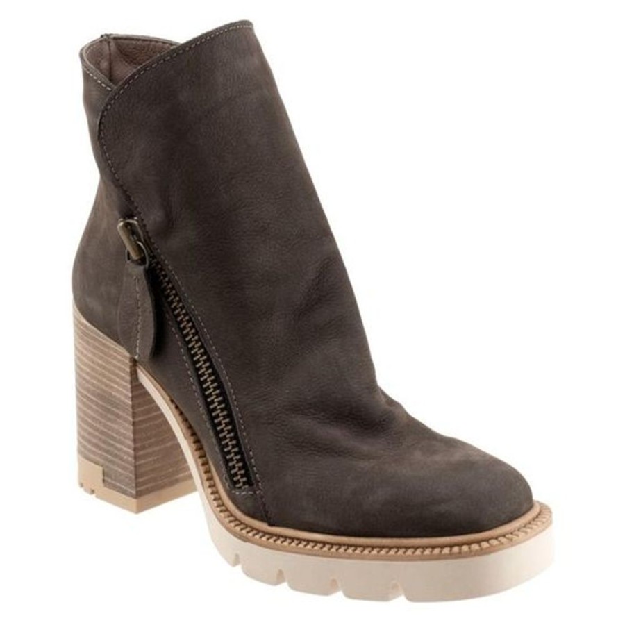 Women BUENO Dress Shoes | Bueno- Women'S Elliot Boot Stone Nubuck